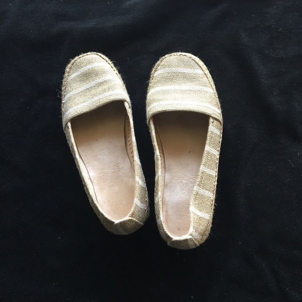 Aerosols espadrille gold with stripes
